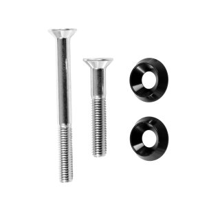 Schrauben schwarz Stoßdämpfer M8x75 +M8x50 +  eloxierte Aluminium Unterlegscheiben für Simson S51 SR50 S53 S70 SR80 S83
