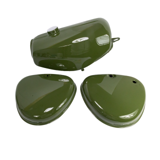 Lackset Tank + Seitendeckel NVA, armeegrün für Simson S51 S50 S70 Kraftstoffbehälter
