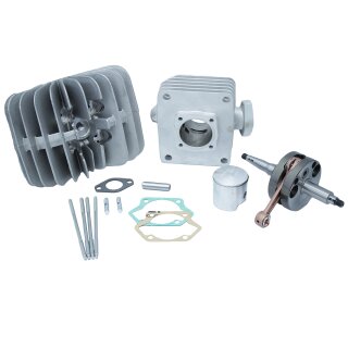 ZT120N Zylinder 120ccm für Simson S51 SR50 S53 SD50 KR51/2 Schwalbe Motor + Kolben & Dichtung mit Kopf + Kurbelwelle Vollaluminumzylinder Nikasilbeschichtet
