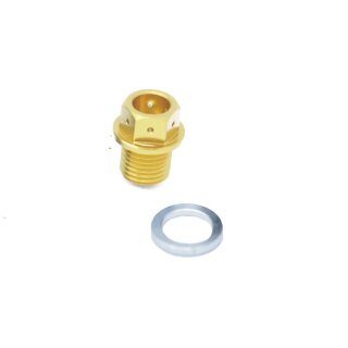 Alu CNC Tuning Ölablasschraube + Dichtring gold eloxiert für Simson S51 S70 SR50 SR80 KR51-2 Schwalbe S53 S83 SD50 MS50