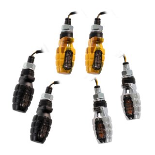 Paar LED Blinker 12V Granate Grenade für Simson S51 S50 S70 S53 MZ ETZ 125 150 250 Miniblinker