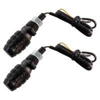 Paar Miniblinker LED 12V Granate Grenade für Simson S51 S50 S70 S53 MZ ETZ 125 150 250 schwarz