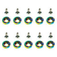 10 Schrauben M6x12 + Rainbow eloxierte Aluminium...