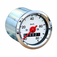 Tachometer für Simson S51 S50 S70 80 km/h MMB Chrom Tacho weiß 48mm