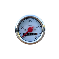 Tachometer für Simson S51 S50 S70 80 km/h MMB Chrom Tacho weiß 48mm