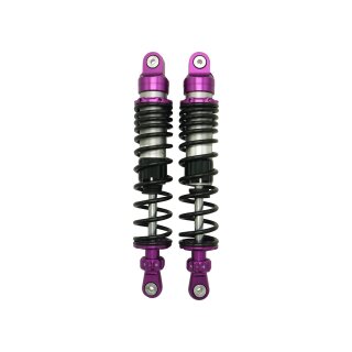 Premium Gasdruck Federbeine 400mm lila für Simson S51 S50 S70 Enduro Tuning Stoßdämpfer Federung hinten 40cm