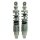 Premium Gasdruck Federbeine 400mm silber mit verchromter Feder für Simson S51 S50 S70 Enduro Tuning Stoßdämpfer Federung hinten 40cm