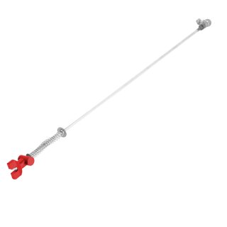 Tuning Bremsstange mit Kugelkopf + rot eloxierter Stellmutter für Simson S51 S53 S50 S60 S70 485mm