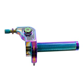 Alu CNC Schnellgasgriff Rainbow universal für Simson S51, S50, S53 S83 Rennsport für DDR Berliner, Mikuni, andere Vergaser Cross Motorcross Tuning Enduro