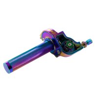Alu CNC Schnellgasgriff Rainbow universal für Simson S51, S50, S53 S83 Rennsport für DDR Berliner, Mikuni, andere Vergaser Cross Motorcross Tuning Enduro
