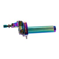 Alu CNC Schnellgasgriff Rainbow universal für Simson S51, S50, S53 S83 Rennsport für DDR Berliner, Mikuni, andere Vergaser Cross Motorcross Tuning Enduro