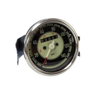 Tachometer für Jawa 250 350 Kyvacka CZ rund 140km/h schwarz elfenbein, beige Tacho 140