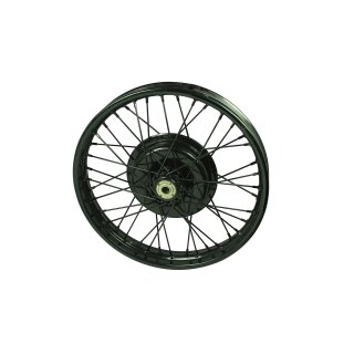 Speichenrad Stahlfelge vorne/hinten für Ural K750 M72 wie BMW R71, Speichen + Felge schwarz