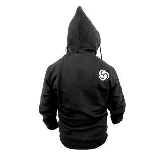 Simson Sweatjacke Strickjacke Hoodie S51 S50 KR51 Schwalbe Star Wirbellogo Stick Zipp Kaputzenjacke  Geschenk schwarz-rot Kapuzenpullover  Größe S