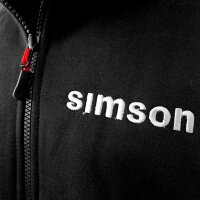 Simson Sweatjacke Strickjacke Hoodie S51 S50 KR51 Schwalbe Star Wirbellogo Stick Zipp Kaputzenjacke  Geschenk schwarz-rot Kapuzenpullover  Größe S