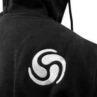 Simson Sweatjacke Strickjacke Hoodie S51 S50 KR51 Schwalbe Star Wirbellogo Stick Zipp Kaputzenjacke  Geschenk schwarz-rot Kapuzenpullover  Größe S