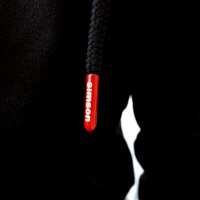 Simson Sweatjacke Strickjacke Hoodie S51 S50 KR51 Schwalbe Star Wirbellogo Stick Zipp Kaputzenjacke  Geschenk schwarz-rot Kapuzenpullover  Größe S