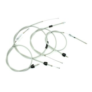 4 Bowdenzüge grau Simson KR51/1 S Schwalbe Halbautomatik Hycomat Bowdenzug Bremse Choke Gas Bremse hinten neuer Typ mit Gewinde