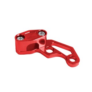 CNC Halter Bremsschlauch Rot eloxiert für Simson S51 S70 S50 S53 S83 Enduro SR50 SD50 MS50 Sperber Scheibenbremse Bremsleitung