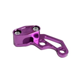 CNC Halter Bremsschlauch Lila eloxiert für Simson S51 S70 S50 S53 S83 Enduro SR50 SD50 MS50 Sperber Scheibenbremse Bremsleitung