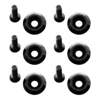 Trittbrett Befestigung Set Schrauben + Muttern + Teller eloxiert für Simson KR51 Schwalbe Schwarz