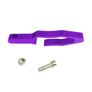 CNC Halter Bremsschlauch Lila eloxiert für Simson S51 S70 S50 S53 S83 Enduro SR50 SD50 MS50 Sperber Scheibenbremse Bremsleitung