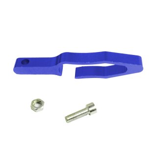 CNC Halter Bremsschlauch Blau eloxiert für Simson S51 S70 S50 S53 S83 Enduro SR50 SD50 MS50 Sperber Scheibenbremse Bremsleitung