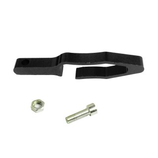 CNC Halter Bremsschlauch Schwarz eloxiert für Simson S51 S70 S50 S53 S83 Enduro SR50 SD50 MS50 Sperber Scheibenbremse Bremsleitung