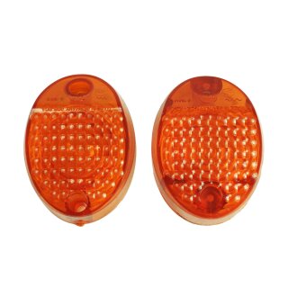 Original DDR Blinkergläser 8580.26 Simson KR51/1 KR51/2 Schwalbe orange Star Habicht Sperber MZ ES 150 125 175 Blinkerschalen Blinkerkappen