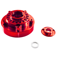 CNC Mitnehmer rot eloxiert hinten Antriebsritzel geschraubt für Simson S51 S50 KR51 Schwalbe Star Sperber Habicht Duo verschiedene Kettenräder möglich