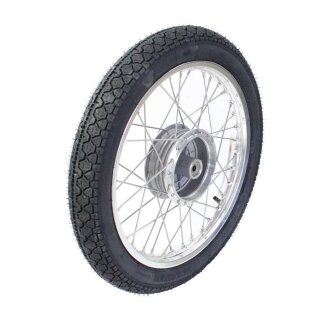 Komplettrad auf Alufelge 16 Zoll für Simson S51 KR51 Schwalbe Star Sperber Habicht Duo Reifen Heidenau K36/1 vorn + hinten passend