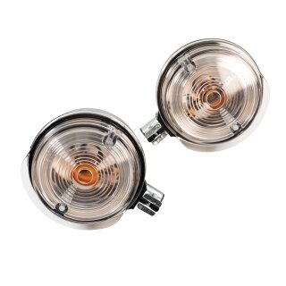 Blinker rund vorn Klarglas für S51 S50 S53 SR50 MZ ETZ ETS TS 150 125 250 E-Zeichen Tuning
