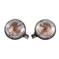 Blinker rund vorn Klarglas für S51 S50 S53 SR50 MZ ETZ ETS TS 150 125 250 E-Zeichen Tuning