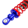Premium Gasdruck Federbeine 380mm blau-rot für Simson S51 S50 S70 Enduro Tuning Stoßdämpfer Federung hinten 36cm