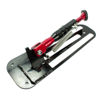 Premium Seitenständer verstärkt rot eloxiert für Simson Schwalbe KR51/1 KR51/2 am Trittbrett Rot