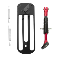 Premium Seitenständer verstärkt rot eloxiert für Simson Schwalbe KR51/1 KR51/2 am Trittbrett Rot