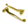 Griffe Gold für Simson S51 SR50 S50 S70 KR51/2 Schwalbe S53 SR80 Bremse Kupplung Hebel Alu massiv Vollmaterial Handhebel mit Nase Bremslicht Taster