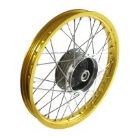Speichenrad Felge Edelstahl Speichen gold für Simson...