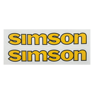 Aufkleber für Simson S50 Tank Schriftzug gelb Kleber Logo kein Wasserbild