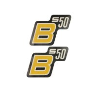 Aufkleber für Simson S50 B S50B Schriftzug gelb...
