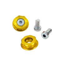 CNC Gabelabdeckung Gabelmutter gold eloxiert Telegabel...