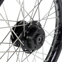 Speichenrad Felge schwarz 1,50x16 Scheibenbremse Ring Nabe Speichen VA XL für Simson S51 S50 S53 S70 S83