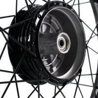 Felge schwarz 1,85x16, Nabe schwarz Speichen XL Edelstahl für Simson S51 S50 S53 Spatz Star Star Sperber Habicht KR51 Schwalbe Duo