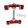 Tuning Racing Gen2 CNC Gabelbrücke mit Lenkschlag für Simson S51 S70 S50 S53 S83 Lenkung Telegabel Aufnahme rot Gabelführung