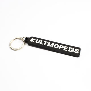 Schlüsselanhänger "KultMopeds.de", schwarz weiß