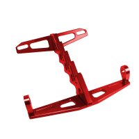 Motorrad Kennzeichenhalter, universal Nummernschildhalter Alu eloxiert rot eloxiert