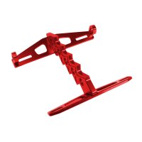 Motorrad Kennzeichenhalter, universal Nummernschildhalter Alu eloxiert rot eloxiert