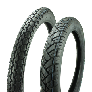 2 Reifen Mantel Rad pass f MZ ETZ125 ETZ150 VeeRubber Räder vorn 18 & hinten 16 Zoll