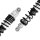 Premium Gasdruck Federbeine 360mm silber eloxiert mit schwarzer Feder für Simson S51 S50 S70 Enduro Tuning Stoßdämpfer Federung hinten 36cm