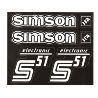 Aufkleber Satz Tank Seitendeckel für Simson S51...